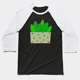 Cute Cactus Design #37: Fleshy Red Flower Cactuses Baseball T-Shirt